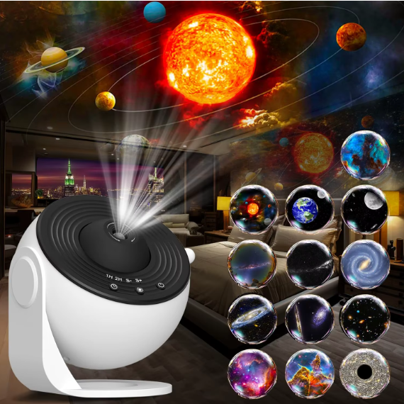 Galaxy Star Projector with 13 Discs and HD Rotation