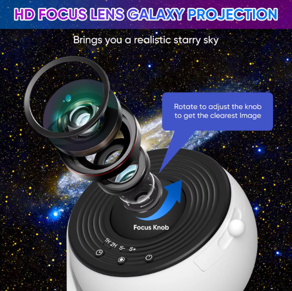 Galaxy Star Projector with 13 Discs and HD Rotation